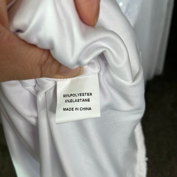 Women’s Elegant Sequins Ball Room Maxi Prom Party Mesh Dress White Size XS - Picture 11 of 17